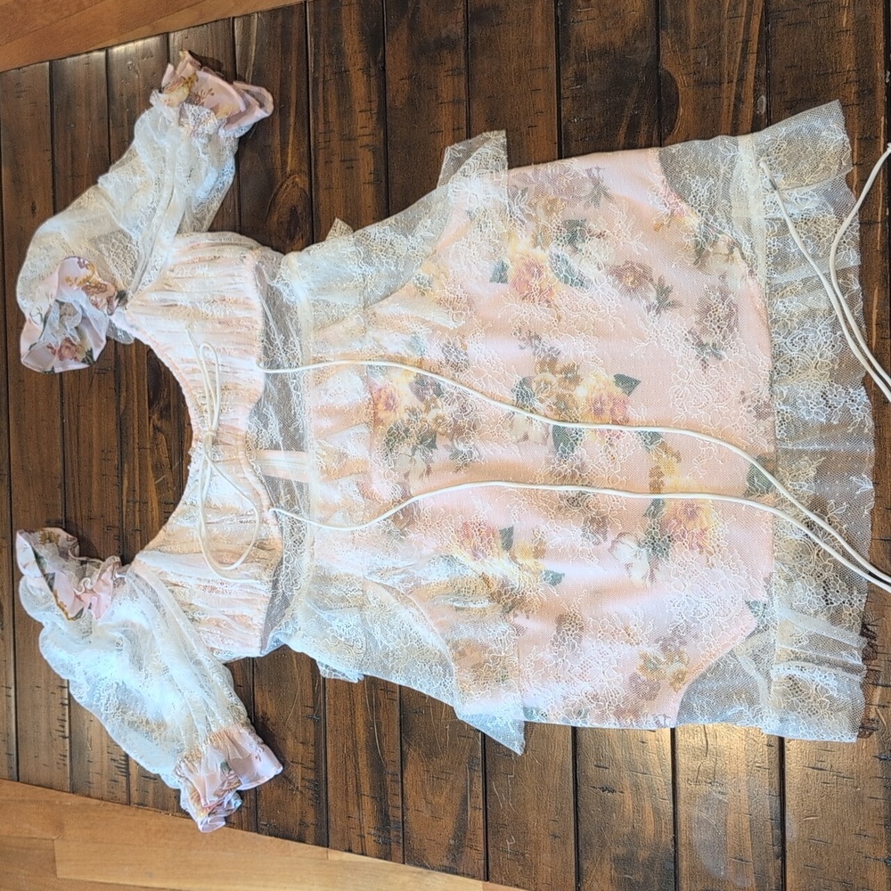 For Love & Lemons Nola Lace Mini Dress - Picture 6 of 12